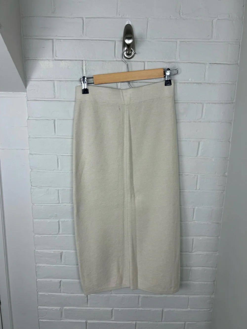 Banana Republic Cream Knit Faux Wrap Skirt Size XS Tall